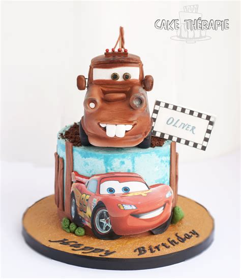 Tow Mater And Mc Queen Cake Tow Mater Made With Rkt And Fondant A