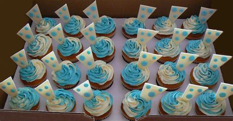Baby reveal baby shower back to school. Cakes by Twinnies: Polka Dot Baby Shower Cupcakes