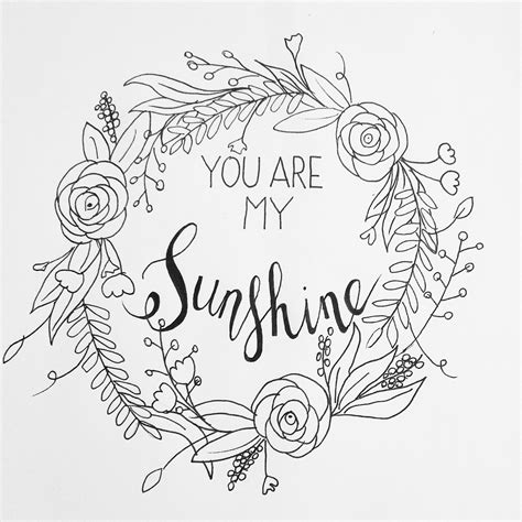 ️you Are My Sunshine Coloring Page Free Download