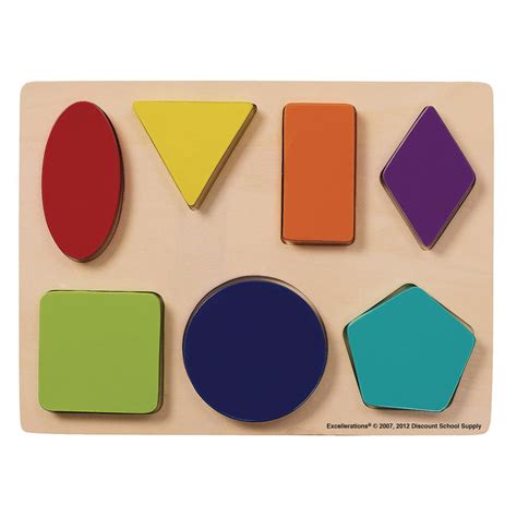Excellerations Shapes Chunky Puzzle With Chunky Wooden Pieces 7 Piece