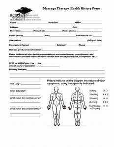 Body Chart Template Therapy Health History Form Name