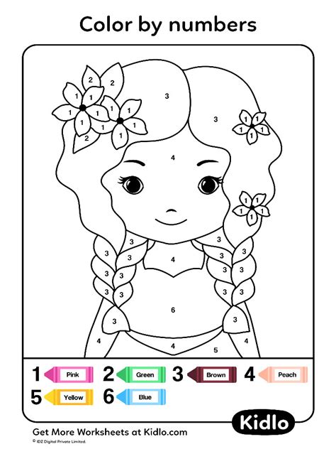 Color By Numbers Coloring Pages Worksheet 71