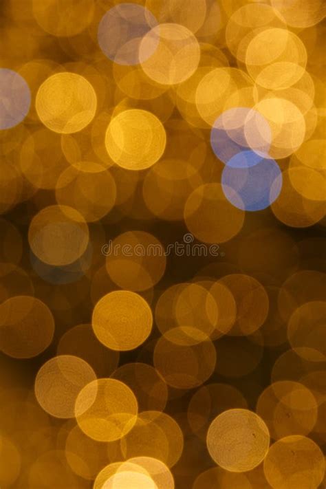 Blurred Golden Bokeh Texture Many Circles Stock Image Image Of