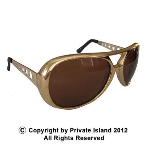 Elvis Style Rockstar Sunglasses Gold 1135