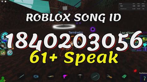 61 Speak Roblox Song Idscodes Youtube