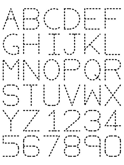 Traceable Alphabet Tracing Worksheets Preschool Tracing Number
