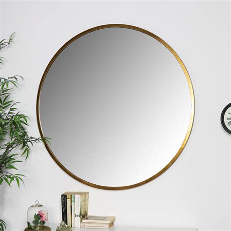 Melody Maison Extra Large Round Antique Gold Mirror 92cm X Mirror Ideas