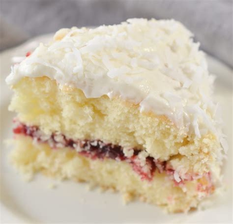 Coconut Cake With Raspberry Filling Sweet Peas Kitchen