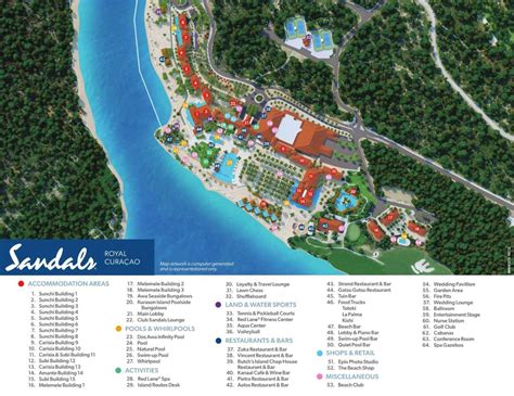 Resort Map Sandals Royal Curacao Curacao