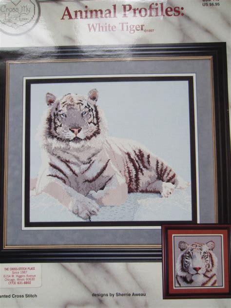 White Tiger Counted Cross Stitch Chart Leaflet By Sherrie Etsy Australia