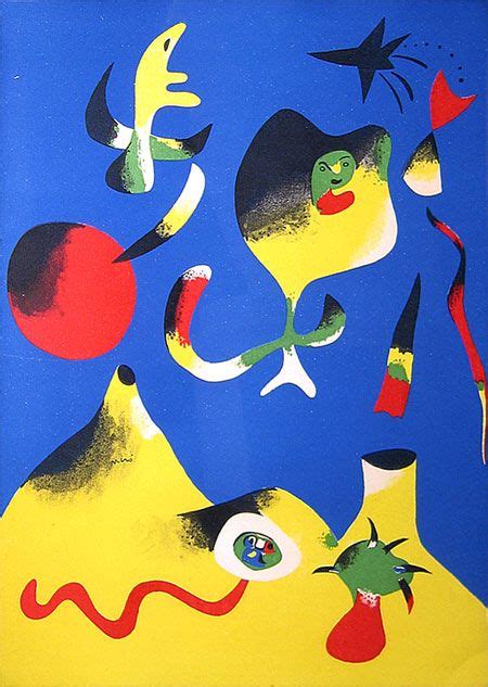 Joan Miró Know For Using Vibrant Colors And Outlining