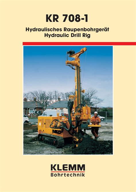 A specification sheet (spec sheet if we're getting into the jargon) is a detailed, visual product description with a specified intended audience, that is: Klemm 708 Drilling Rig Hire