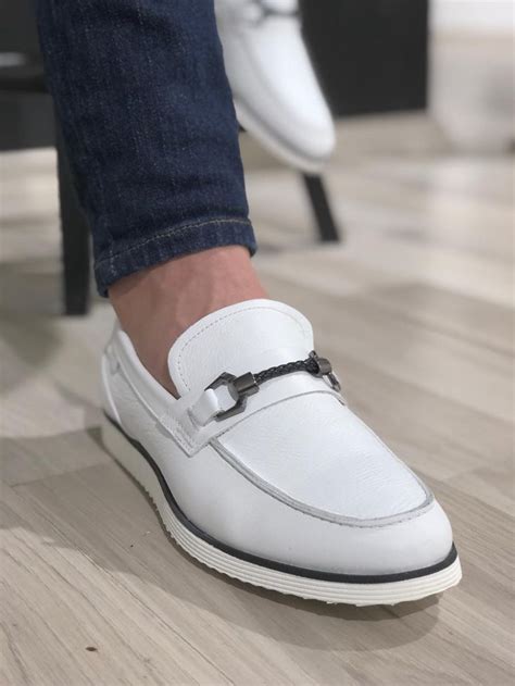 Buy White Leather Loafer By With Free Shipping White