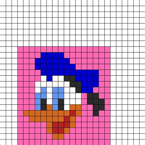 Donald Duck Perler Kandi Pattern Disney Cross Stitch Needlepoint