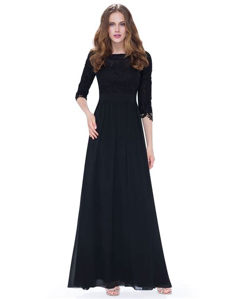Lace Long Sleeve Floor Length Bridesmaid Dress Evening Dress Floor Length Evening Dresses