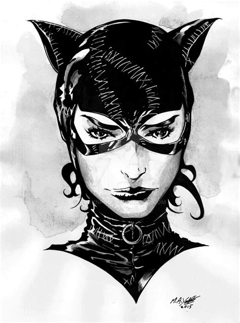 Catwoman Head Sketch By Aurynpub On Deviantart