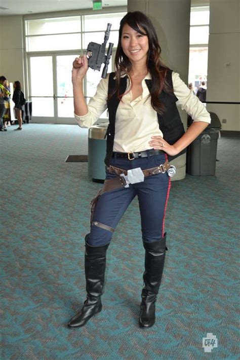Build a alternative han solo blaster: Comic-Con 2012.Sexiest "Solo" ever! | Cosplay woman, Han solo cosplay, Han solo costume