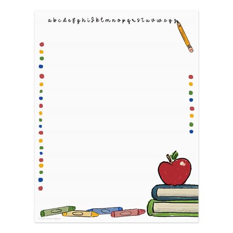 Back To School Border Paper