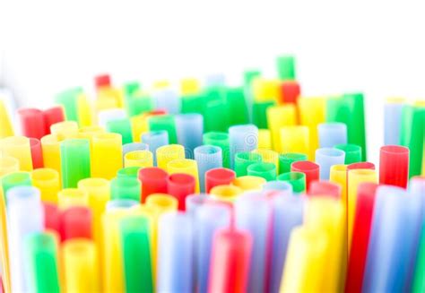 Many Colourful Plastic Straws Stock Photo Image Of Bright Depth