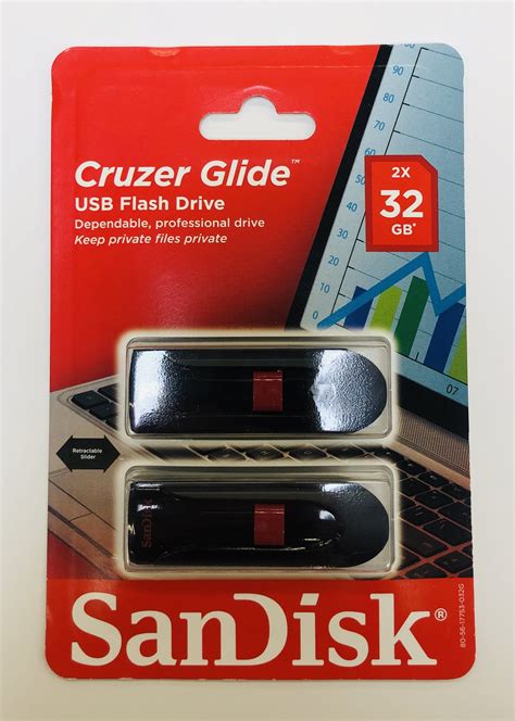 Sandisk 32gb Cruzer Glide Usb 20 Flash Drive 2 Pack Sdcz60 032g Aw4