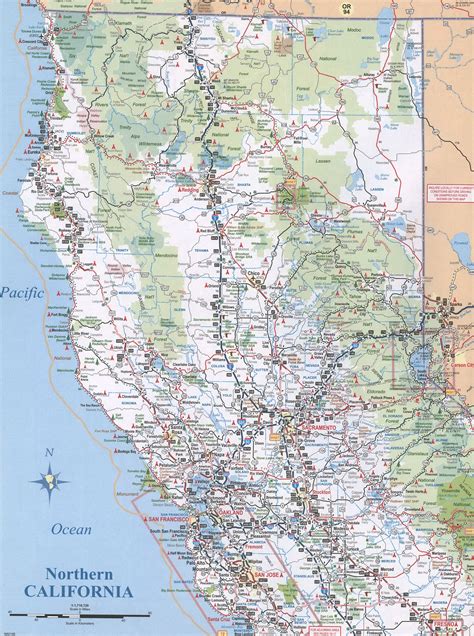 Detailed Clear Large Road Geographical Map Of California
