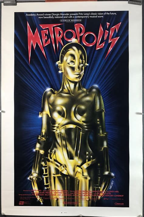 Metropolis Original 1984 Re Release Vintage Movie Poster Original