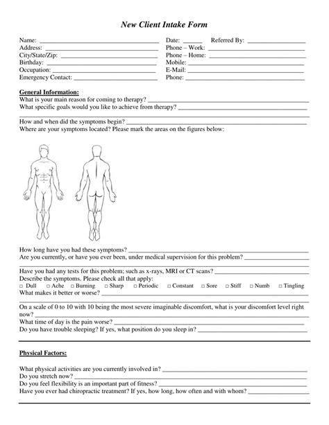 New Client Intake Form Fill Out Sign Online And Download Pdf