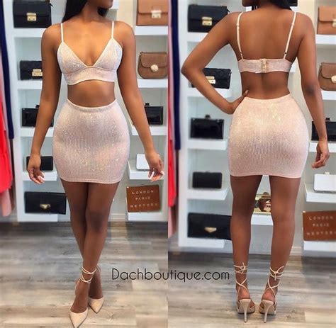 Two Piece Skirt Set Bodycon Dress Nude Boutique Skirts Exclusive