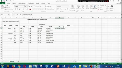 Cara Membuat Daftar Harga Otomatis Dalam Excel Dengan Menggunakan Rumus Riset