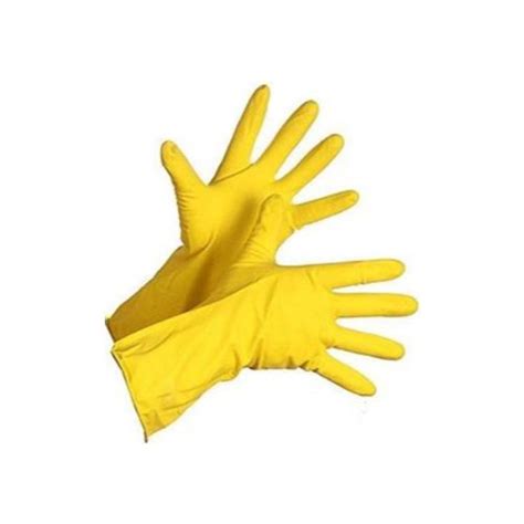 Flock Lined Yellow Rubber Hand Gloves At Rs Piece In Mangalore Id