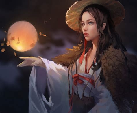 Xin Tung Frumusete Fantasy Ball Girl Luminos Hand Light Art