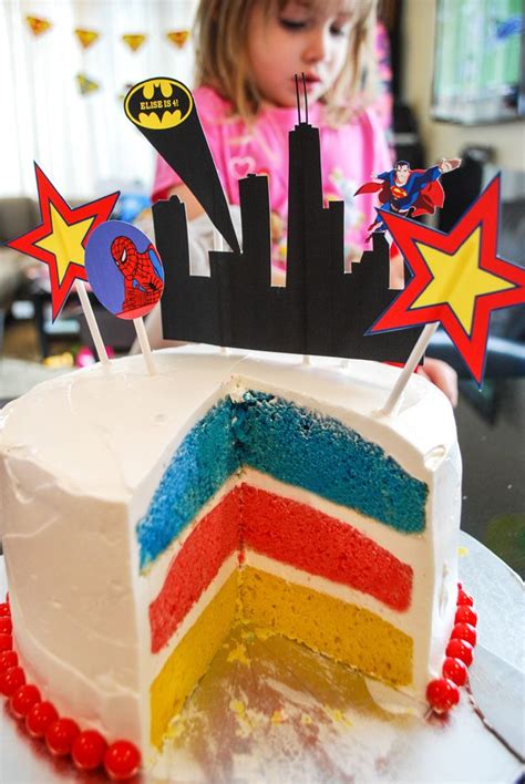 Easy No Fondant Super Hero Birthday Cake Idea For A Super Hero Birthday