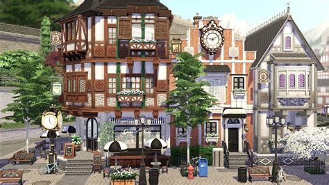 Old Town Cafe Apartment ☕ The Sims 4 Speed Build No Cc Youtube