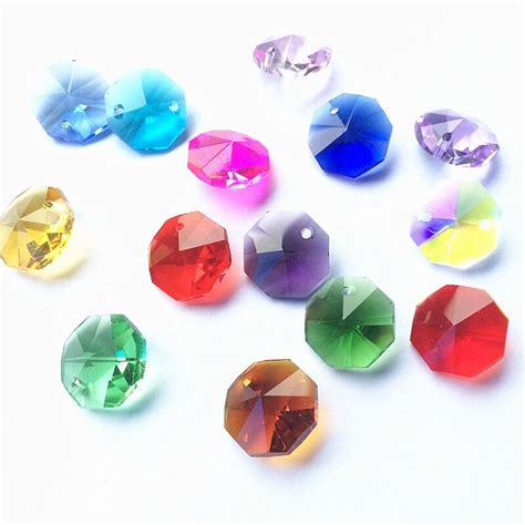Wholesale Price 2000pcslot 14mm Miexed Color K9 Crystal Glass Octagon