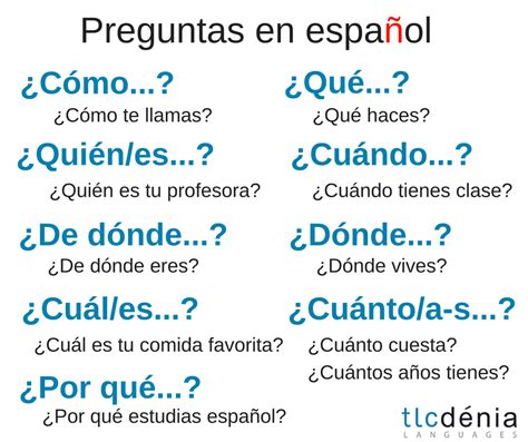 Preguntas En Español Questions In Spanish Ele Español Pinterest