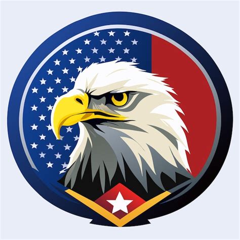 Premium Vector Bald Eagle Graphic With Usa Flag