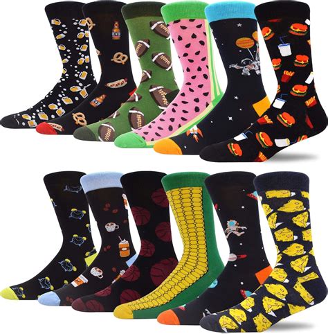 Makabo Fun Casual Socks For Men Colorful Patterned Funny Novelty Dress