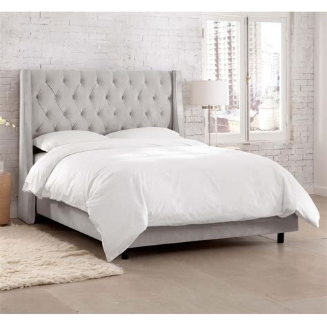 With the tufted finish of the rectangular headboard, you will have all of your guests and loved ones begging you for information of where you got this little slice of opulence. Willow Gray Queen Upholstered Bed-152BEDMSTDV - The Home Depot