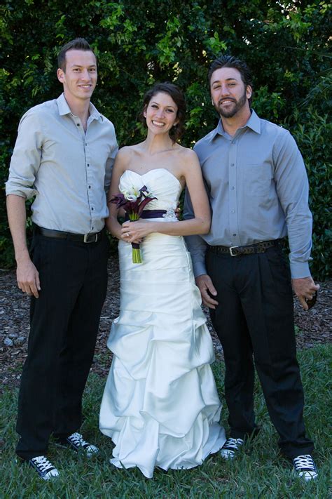 The Bride And Her Handsome Brothers Wedding Wedding Dresses Wedding Bride