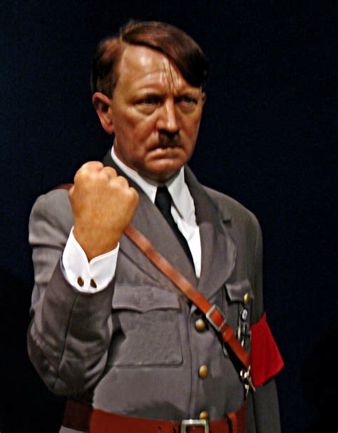 Stock Pictures Wax Statue Of Hitler At Tussauds In London