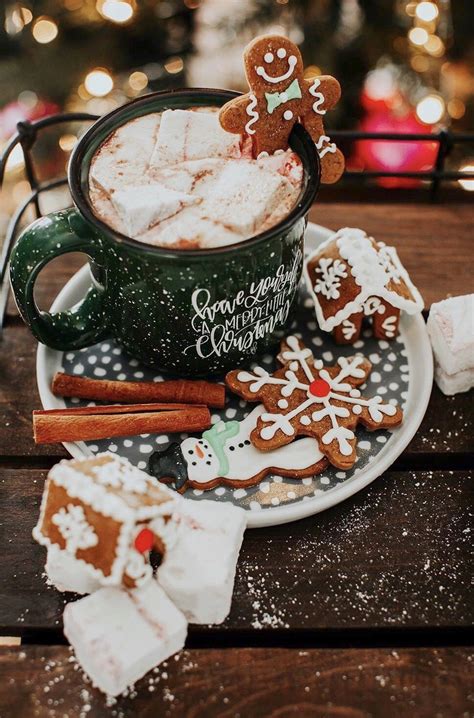 Christmas hot chocolate with homemade peppermint marshmallows and