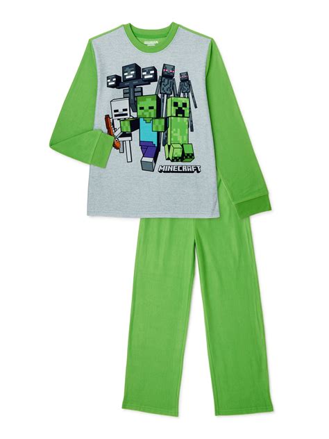 Minecraft Minecraft Boys Pajama Set 2 Piece Sizes 4 12 Walmart