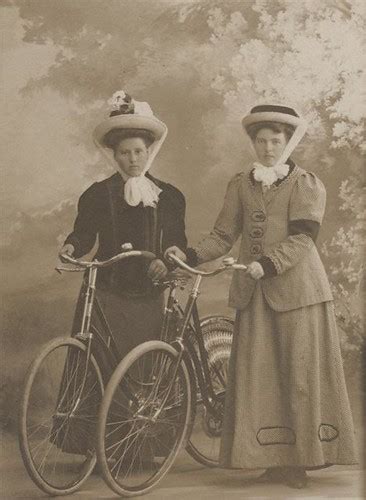 Two Women With Bicycles Undated Postcard Sent To Fröken Flickr