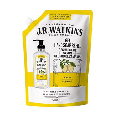 Jr Watkins Lemon Gel Hand Soap Refill 34 Oz