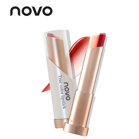 novo brand double color lippstick gloss waterproof matte nude lipstick lasting moisturizing