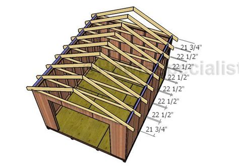 12x16 Gable Shed Roof Plans Howtospecialist How To Build Step By