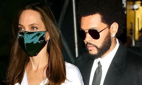Angelina Jolie And The Weeknd Enjoy Cozy Dinner In La Daily Mail Online