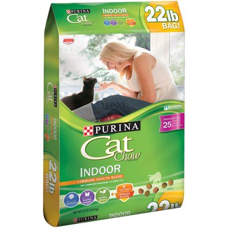 10% less fat than beyond simply white meat chicken & whole oat meal recipe. Purina Cat Chow Indoor Cat Food 22 lb. Bag - Walmart.com