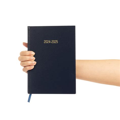 2024 2025 A5 Academic Page A Day Navy Diary Evelay
