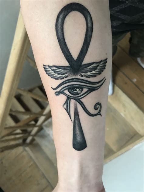 Ankh Eye Of Ra Wings Tattoo Egyptian Eye Tattoos Eye Tattoo